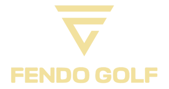 Gold Fendo Golf logo with transparent background